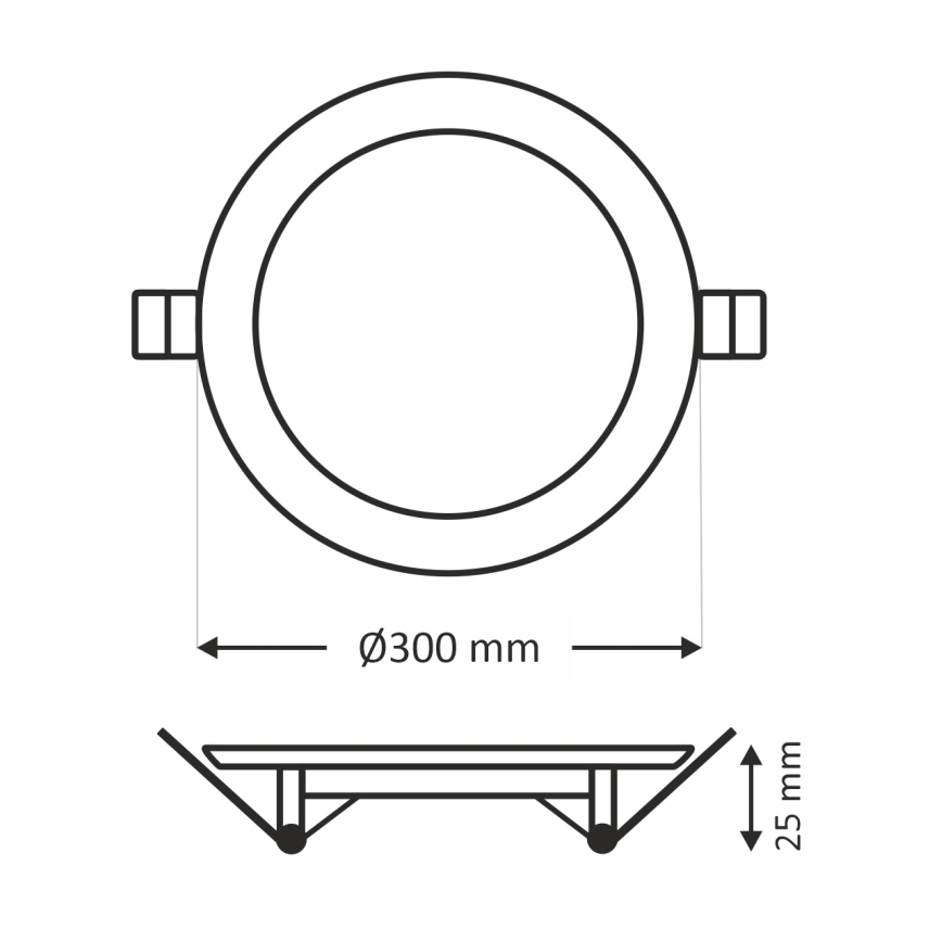 LED suspended ceiling light LED/24W/230V