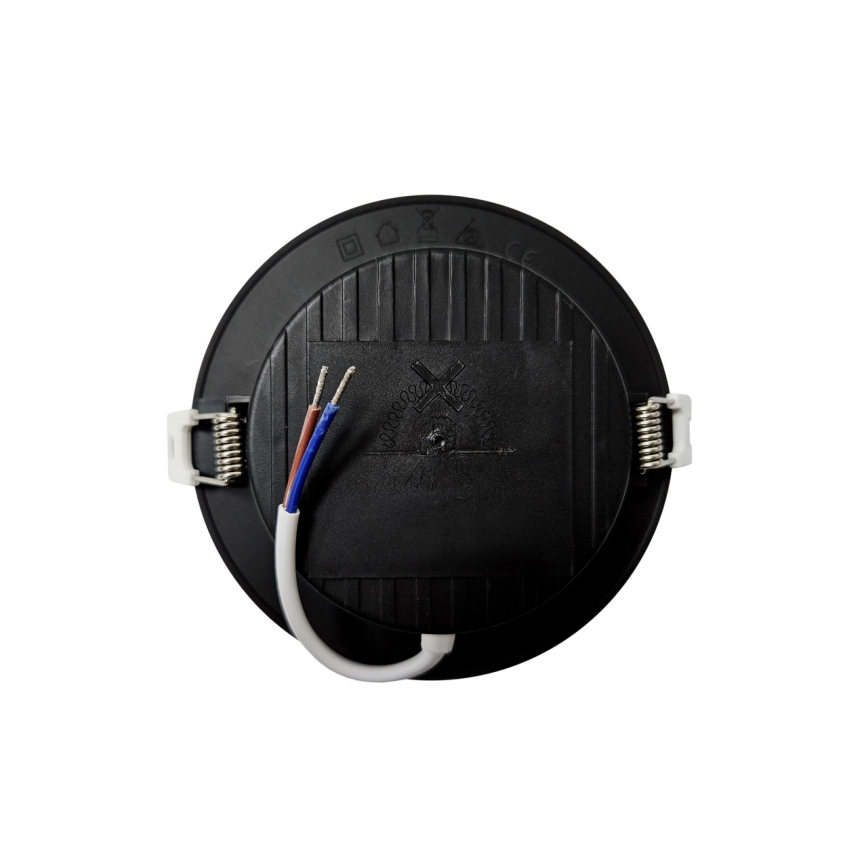 LED Recessed light CIRCLE LED/6W/230V 4000K d. 12 cm black