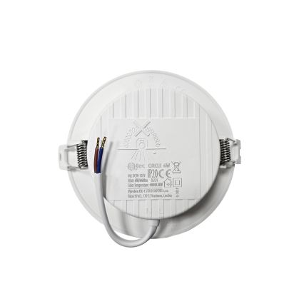 LED Recessed light CIRCLE LED/6W/230V 4000K d. 12 cm white