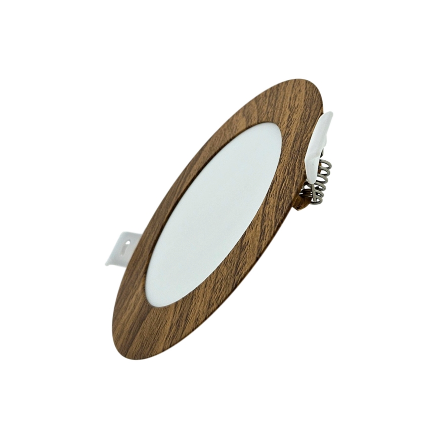 LED Recessed light CIRCLE LED/6W/230V 4200K d. 11,8 cm brown