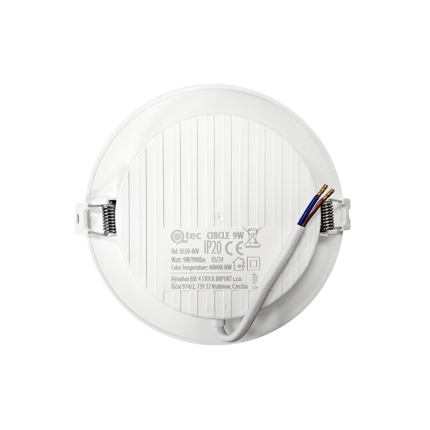 LED Recessed light CIRCLE LED/9W/230V 4000K d. 14,5 cm white