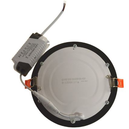 LED Recessed light GERD LED/12W/230V 4000K black