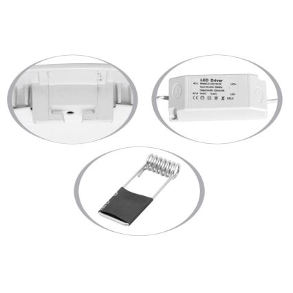 LED Bathroom recessed light LADA LED/25W/230V 4100K IP44