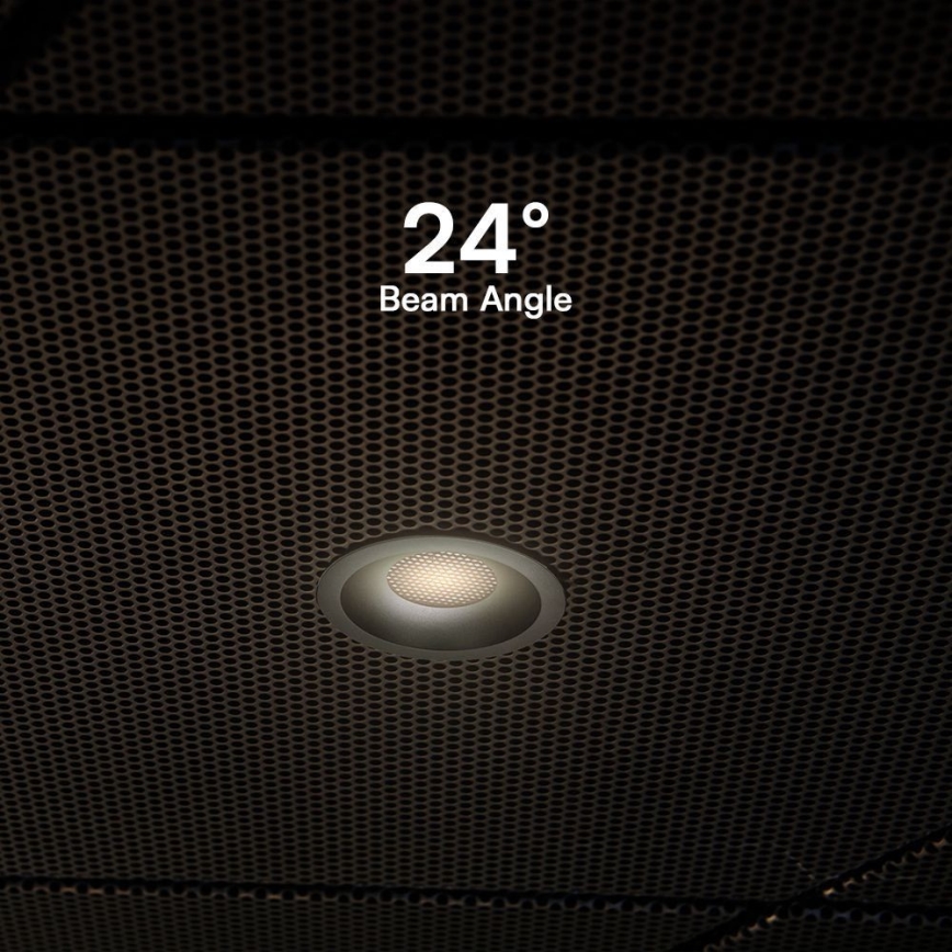 LED Recessed light LED/12W/230V 3000/4000/6400K ø 8,6 cm black
