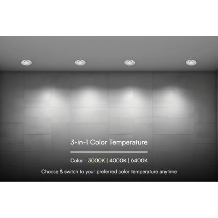 LED Recessed light LED/12W/230V 3000/4000/6400K ø 8,6 cm white