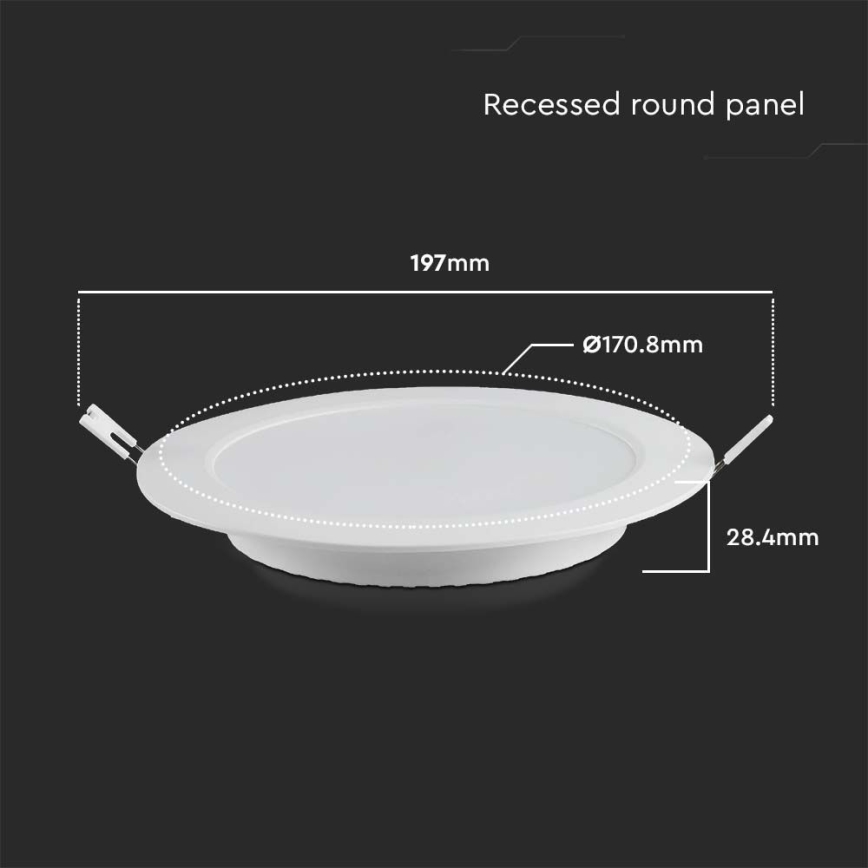 LED Recessed light LED/12W/230V 6500K