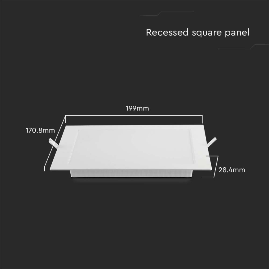LED Recessed light LED/12W/230V 6500K