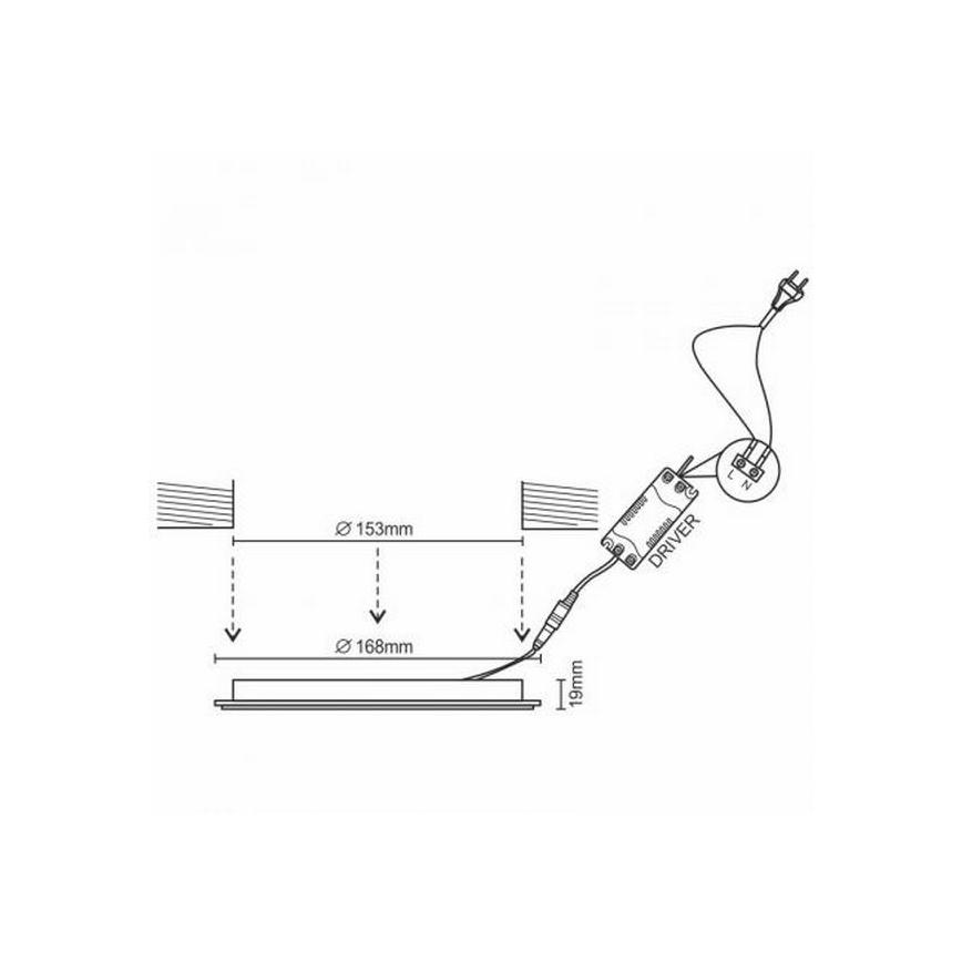 LED Recessed light LED/12W/230V
