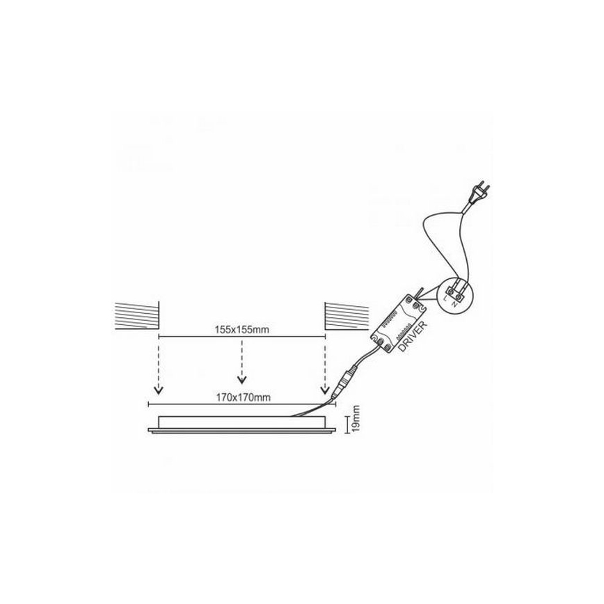 LED Recessed light LED/12W/230V