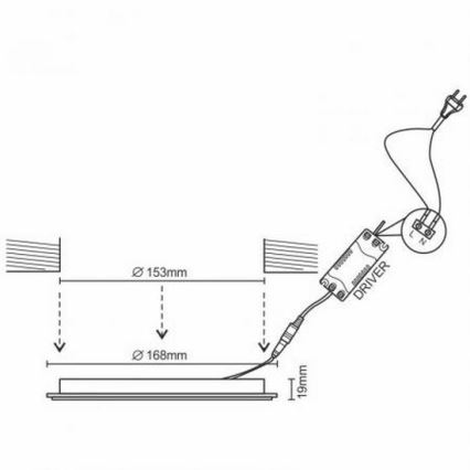 LED Recessed light LED/12W/230V