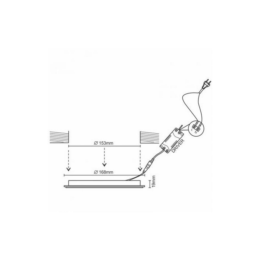 LED Recessed light LED/12W/230V