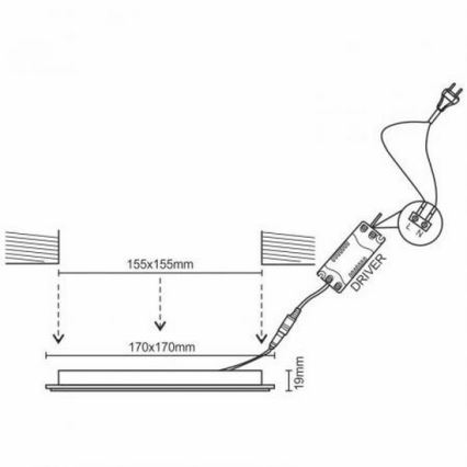 LED Recessed light LED/12W/230V