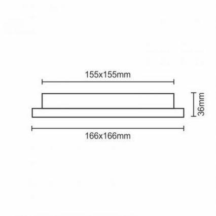 LED Recessed light LED/12W/230V IP40