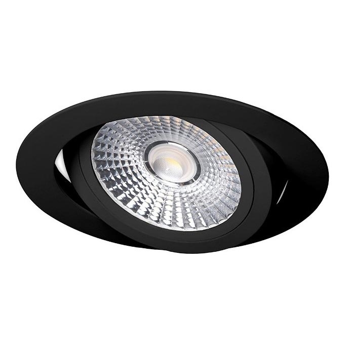 LED Recessed light LED/18W/230V 3000K d. 11,5 cm black
