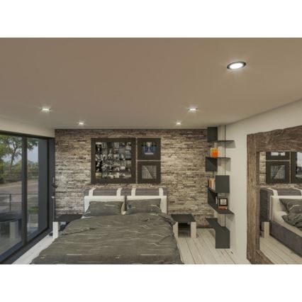 LED Recessed light LED/18W/230V 3000K d. 11,5 cm black
