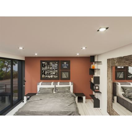 LED Recessed light LED/18W/230V 4000K 11,5x11,5 cm black