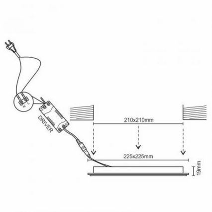 LED Recessed light LED/18W/230V