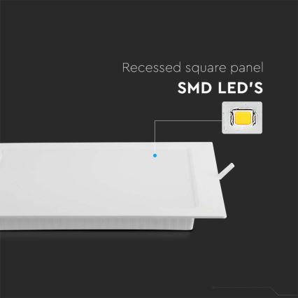LED Recessed light LED/24W/230V 29,5x29,5 cm 3000K white