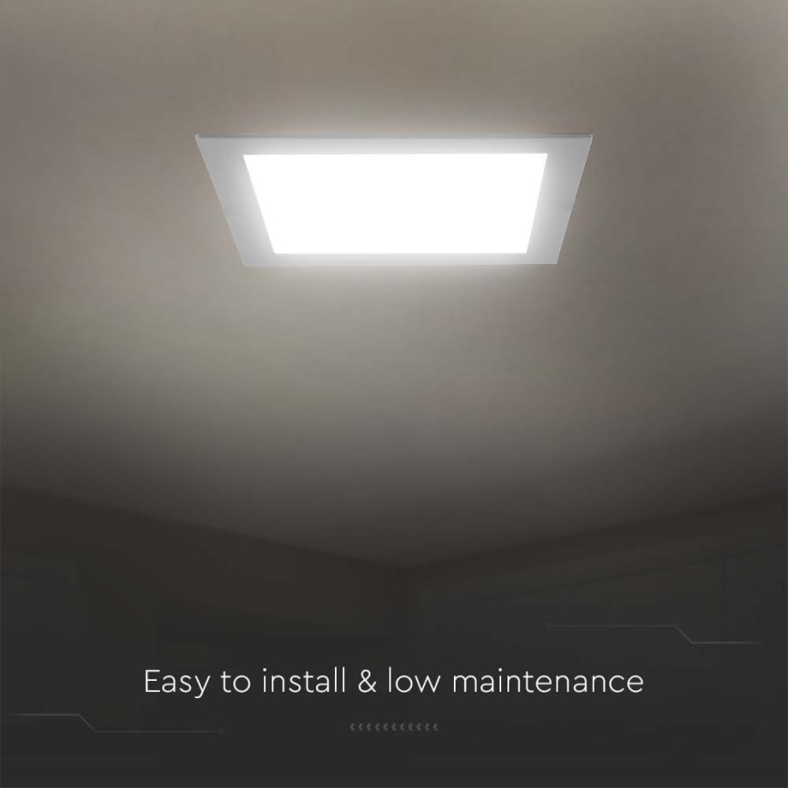 LED Recessed light LED/24W/230V 29,5x29,5 cm 6500K white