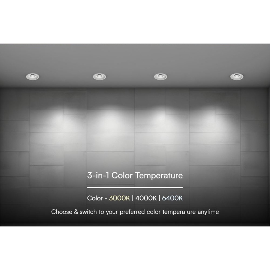 LED Recessed light LED/24W/230V 3000/4000/6400K ø 13,5 cm white
