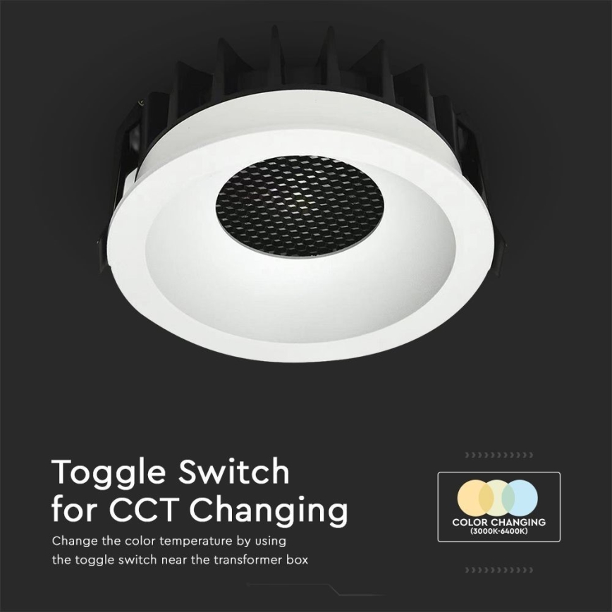 LED Recessed light LED/24W/230V 3000/4000/6400K ø 13,5 cm white
