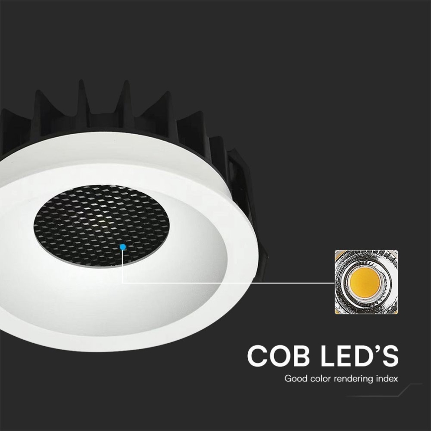 LED Recessed light LED/24W/230V 3000/4000/6400K ø 13,5 cm white