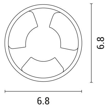 LED Recessed light LED/3W/12V IP65