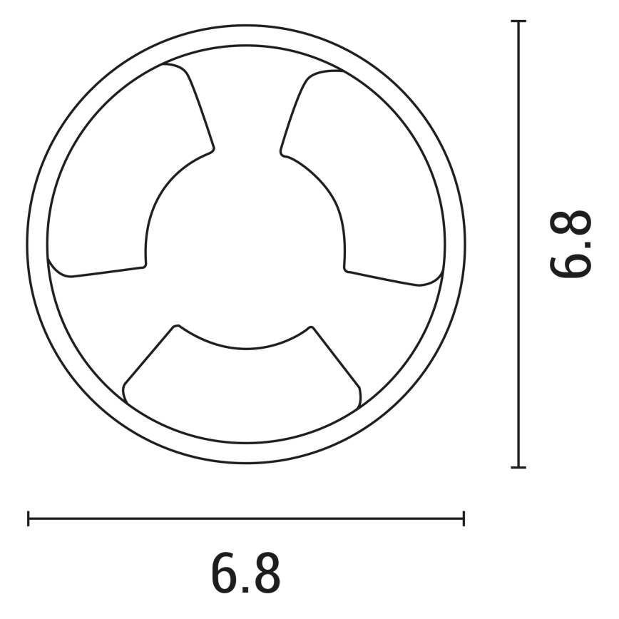 LED Recessed light LED/3W/12V IP65