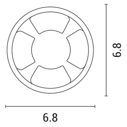 LED Recessed light LED/3W/12V IP65