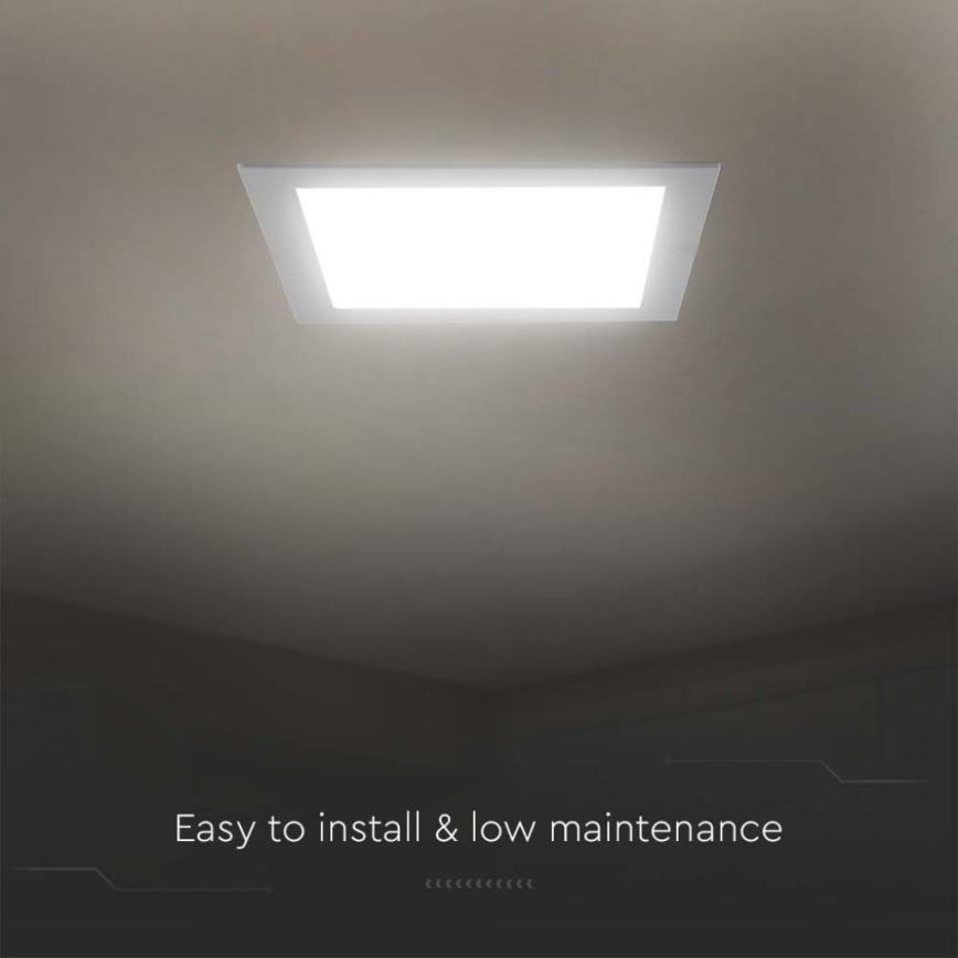 LED Recessed light LED/6W/230V 12x12 cm 4000K white