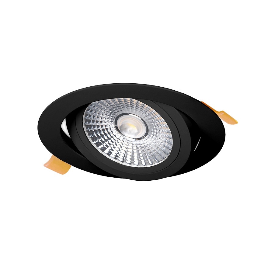 LED Recessed light LED/6W/230V 4000K d. 8,5 cm black