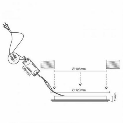 LED Recessed light LED/6W/230V