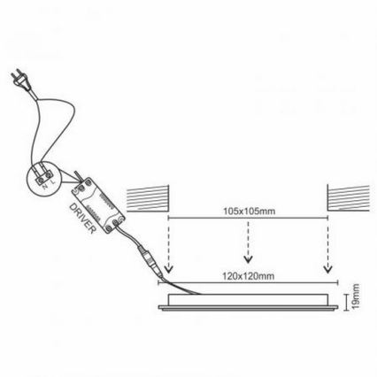 LED Recessed light LED/6W/230V
