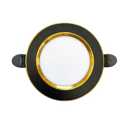 LED Recessed light LED/7,5W/230V 4000K black/gold