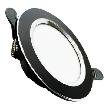 LED Recessed light LED/7,5W/230V 4000K black/silver