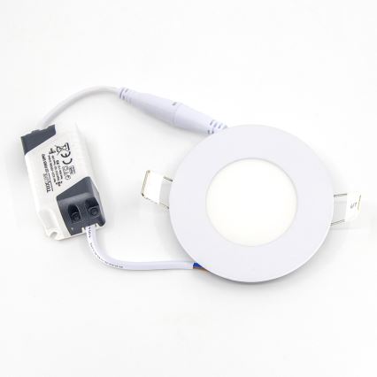 LED Recessed light QTEC LED/3W/230V 6500K d. 8,3 cm