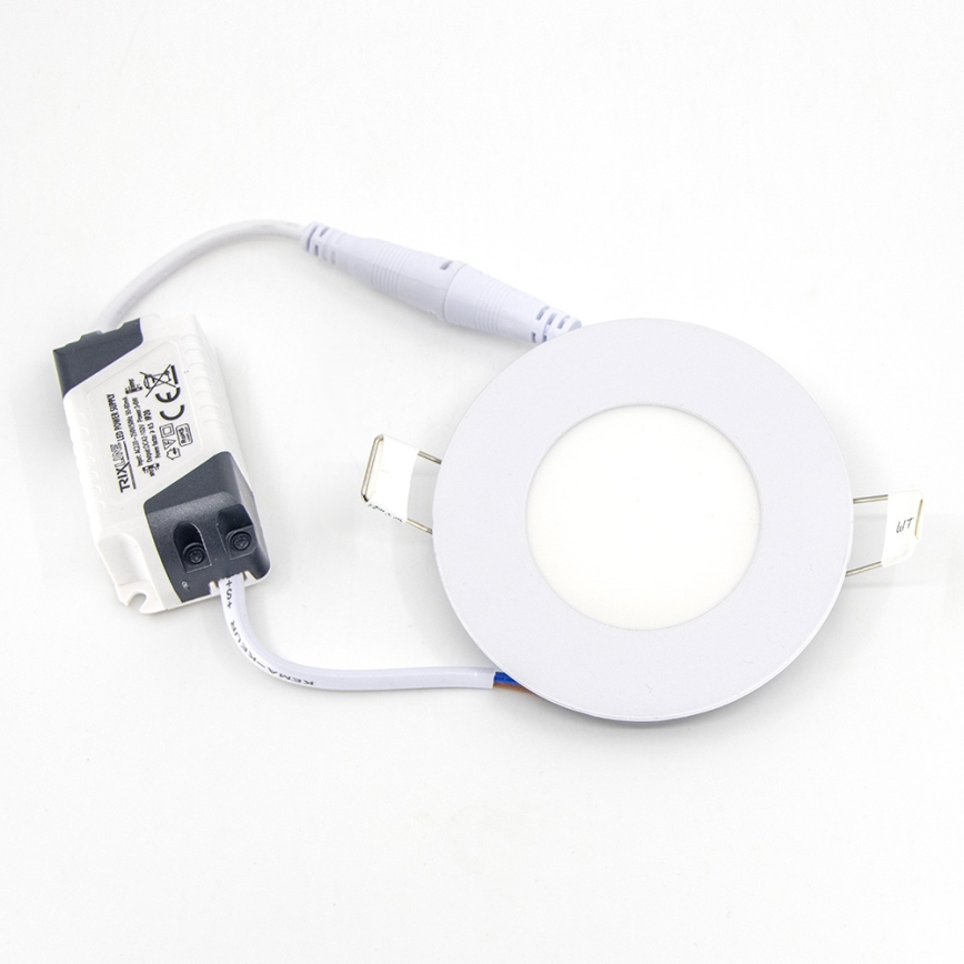 LED Recessed light QTEC LED/3W/230V 6500K d. 8,3 cm
