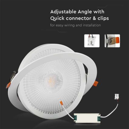 LED Recessed light SAMSUNG CHIP LED/10W/230V 6400K