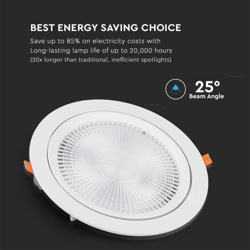LED Recessed light SAMSUNG CHIP LED/10W/230V 6400K