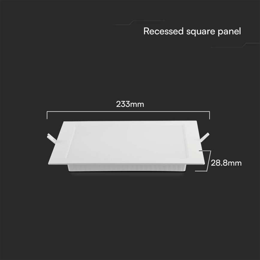 LED Recessed light SAMSUNG CHIP LED/18W/230V 3000K 22x22 cm white