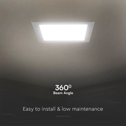 LED Recessed light SAMSUNG CHIP LED/18W/230V 4000K 22x22 cm white
