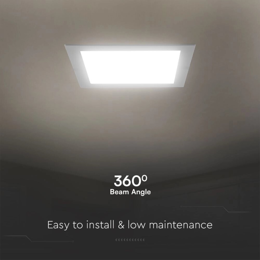LED Recessed light SAMSUNG CHIP LED/18W/230V 4000K 22x22 cm white