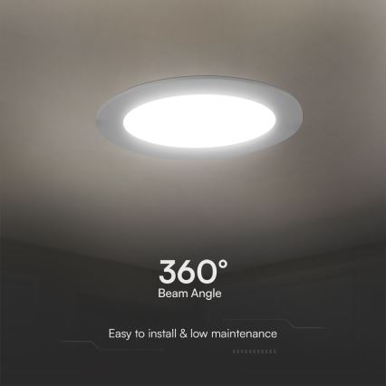 LED Recessed light SAMSUNG CHIP LED/18W/230V 6500K d. 22 cm white