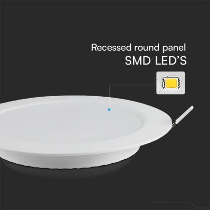 LED Recessed light SAMSUNG CHIP LED/18W/230V 6500K d. 22 cm white