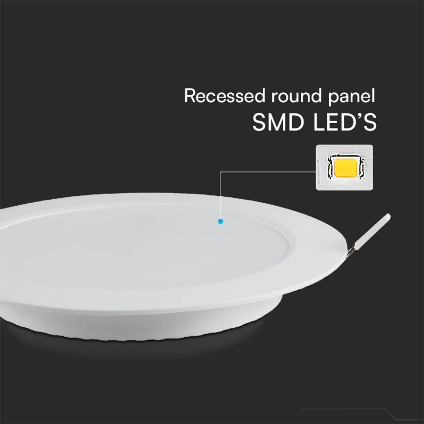 LED Recessed light SAMSUNG CHIP LED/18W/230V 6500K d. 22 cm white