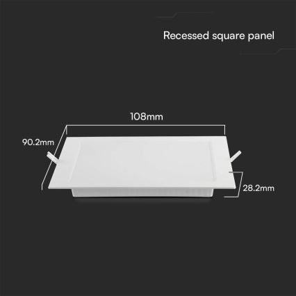 LED Recessed light SAMSUNG CHIP LED/3W/230V 3000K 9x9 cm white