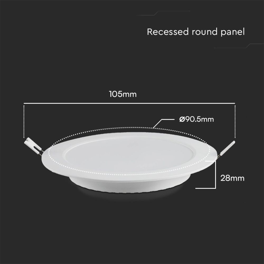 LED Recessed light SAMSUNG CHIP LED/3W/230V 4000K d. 9,5 cm white