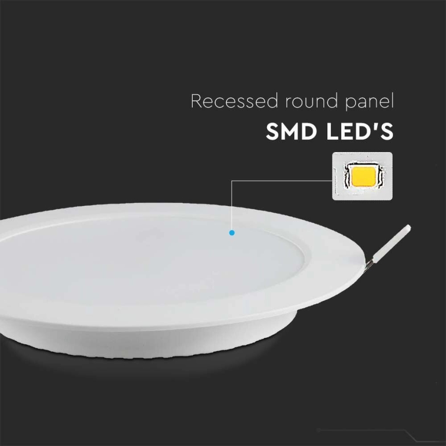 LED Recessed light SAMSUNG CHIP LED/3W/230V 6500K d. 9,5 cm white