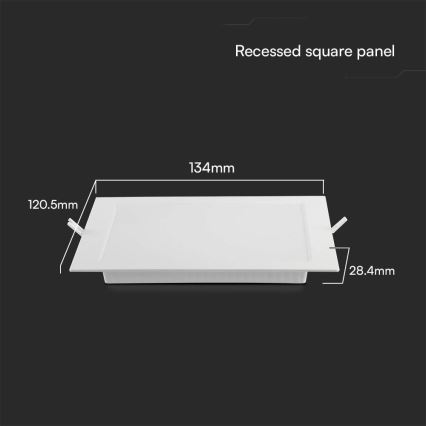 LED Recessed light SAMSUNG CHIP LED/6W/230V 3000K 12x12 cm white