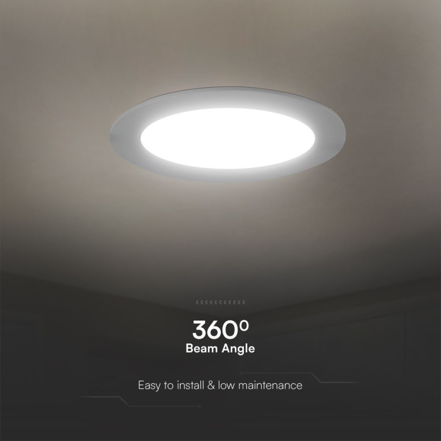 LED Recessed light SAMSUNG CHIP LED/6W/230V 3000K d. 12 cm white